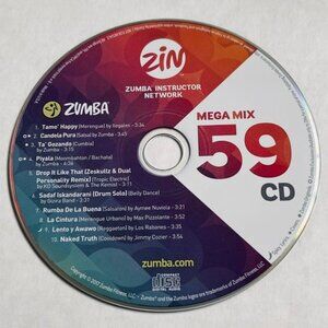 ZIN Zumba Instructor Network CD Fitness Mega Mix Exercise Dance 2017 Volume 59